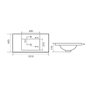 Раковина Orange 101 B03-1000W Белая-9