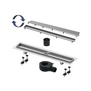 Душевой лоток Tece Linus 90 15103099 с решеткой Хром / под плитку-4