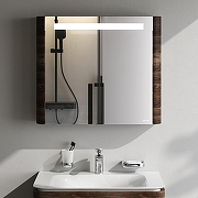 Зеркальный шкаф AM.PM Sensation 80 L M30MCL0801NF с подсветкой Орех-1