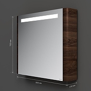 Зеркальный шкаф AM.PM Sensation 80 L M30MCL0801NF с подсветкой Орех-8