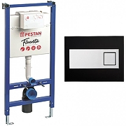 Инсталляция для унитаза Pestan Fluenta SET40006356DB с Черной Хром клавишей смыва-1
