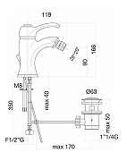 Смеситель для биде Fiore Jafar 47CR5321 Хром-1