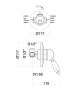 Смеситель для душа Fiore Imperiale 83CR5130 Хром-1