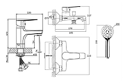 Комплект смесителей Orange Loop M26-311b Черный-3
