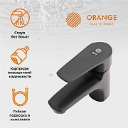 Комплект смесителей Orange Loop M26-311b Черный-5