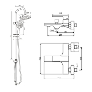 Душевая система Orange Lutz M04-932w Белая-20