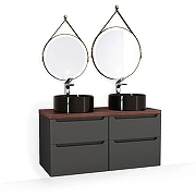 Столешница под раковину Jorno Wood 120 Wood.06.120/DW Темное дерево-6