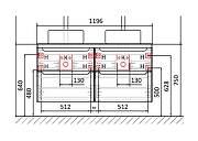Столешница под раковину Jorno Wood 120 Wood.06.120/DW Темное дерево-19