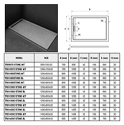 Душевой поддон из искусственного камня WeltWasser WW TRS 9070 STONE-WT 90x70 10000004369 Белый-6