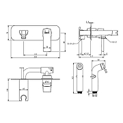 Гигиенический душ со смесителем Lemark Ursus LM7220BL Черный-1