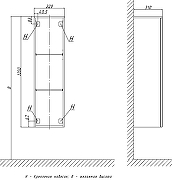 Шкаф пенал Velvex Unique Unit 33 PpUNI.120.ZV-223 подвесной Белый лед-5