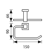 Держатель туалетной бумаги Kaiser Canon KH-2311 цвет Хром-1