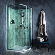 Душевой уголок Jacob Delafon Serenity 80x80 E14R80-GA профиль Хром стекло прозрачное-2