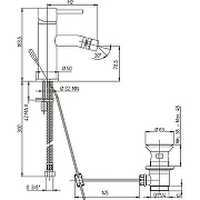 Смеситель для биде Paini Cox 78PZ306 Черный матовый-2