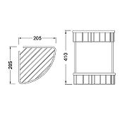 Полка корзина Art&Max AM-G-8961-Do Золото-1