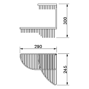 Полка корзина Art&Max AM-G-2822-Do Золото-1