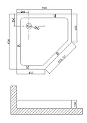 Душевой поддон из АБС-пластика Niagara Nova 90x90 NG-90-90D цвет Белый-1
