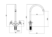 Смеситель для раковины Orange OneLife P03-007cr Хром-8