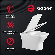 Унитаз Agger AT02100 подвесной с сиденьем Микролифт-12