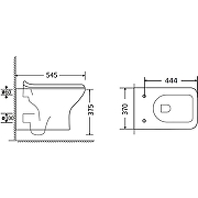 Унитаз Agger AT02100 подвесной с сиденьем Микролифт-13