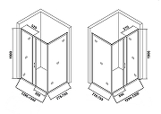 Душевой уголок Orange 130x80 E23-13080TCR профиль Хром стекло прозрачное-8