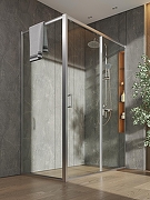 Душевой уголок Orange 140x80 E23-14080TCR профиль Хром стекло прозрачное-1