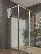 Душевой уголок Orange 150x80 E23-15080TCR профиль Хром стекло прозрачное-1