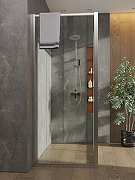 Душевой уголок Orange 150x80 E23-15080TCR профиль Хром стекло прозрачное-2