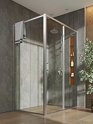 Душевой уголок Orange 130x90 E23-13090TCR профиль Хром стекло прозрачное-1