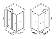 Душевой уголок Orange 130x90 E23-13090TCR профиль Хром стекло прозрачное-8
