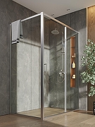 Душевой уголок Orange 140x90 E23-14090TCR профиль Хром стекло прозрачное-1