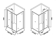 Душевой уголок Orange 150x90 E23-15090TCR профиль Хром стекло прозрачное-8