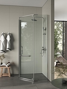 Душевой уголок Agger 90x90 A03-090TCR/G профиль Хром стекло прозрачное-1