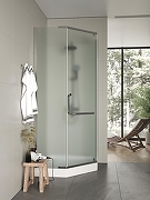 Душевой уголок Agger 90x90 A03-090MCR с поддоном профиль Хром стекло матовое-1