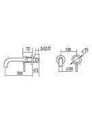 Смеситель для раковины Orange Karl M05-722cr Хром-12