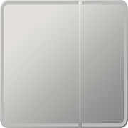 Зеркальный шкаф STWORKI Ольборг 80 МВК079 с подсветкой цвет Белый