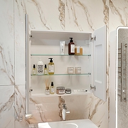 Зеркальный шкаф STWORKI Ольборг 80 МВК079 с подсветкой цвет Белый-9