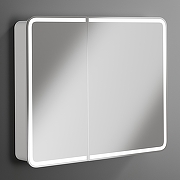 Зеркальный шкаф STWORKI Ольборг 100 МВК080 с подсветкой цвет Белый-1