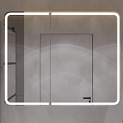 Зеркальный шкаф STWORKI Ольборг 100 МВК080 с подсветкой цвет Белый-2