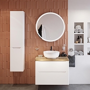 Шкаф пенал STWORKI Берген 33 Бер.04.150/P/W подвесной цвет Белый-3