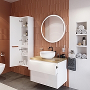 Шкаф пенал STWORKI Берген 33 Бер.04.150/P/W подвесной цвет Белый-7