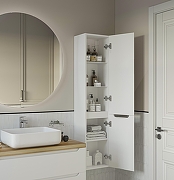 Шкаф пенал STWORKI Берген 33 Бер.04.150/P/W подвесной цвет Белый-8