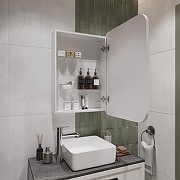 Зеркальный шкаф STWORKI Алта 60 R LED-00002579 с подсветкой цвет Белый-7