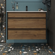 Тумба с раковиной STWORKI Гриндстед 80 TR-582058 подвесная цвет Дуб таксония-1