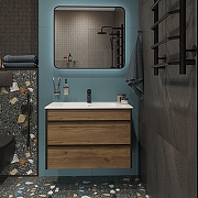 Тумба с раковиной STWORKI Гриндстед 80 TR-582058 подвесная цвет Дуб таксония-2