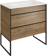 Тумба с раковиной STWORKI Гриндстед 80 TR-582058 подвесная цвет Дуб таксония-10