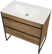 Тумба с раковиной STWORKI Гриндстед 80 TR-582058 подвесная цвет Дуб таксония-12