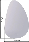 Зеркало STWORKI Муле 60 MU6095LED с подсветкой с сенсорным выключателем-4