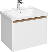 Тумба с раковиной STWORKI Стокгольм 60 подвесная цвет Белый глянцевый