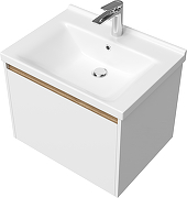 Тумба с раковиной STWORKI Стокгольм 60 подвесная цвет Белый глянцевый-2